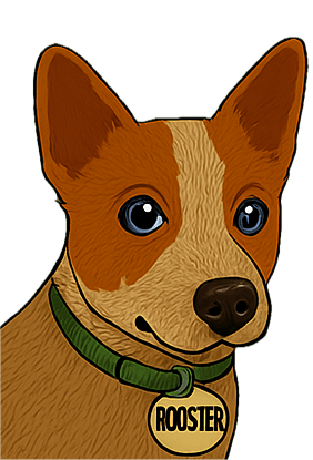 Roosters Lawn & Haul mascot